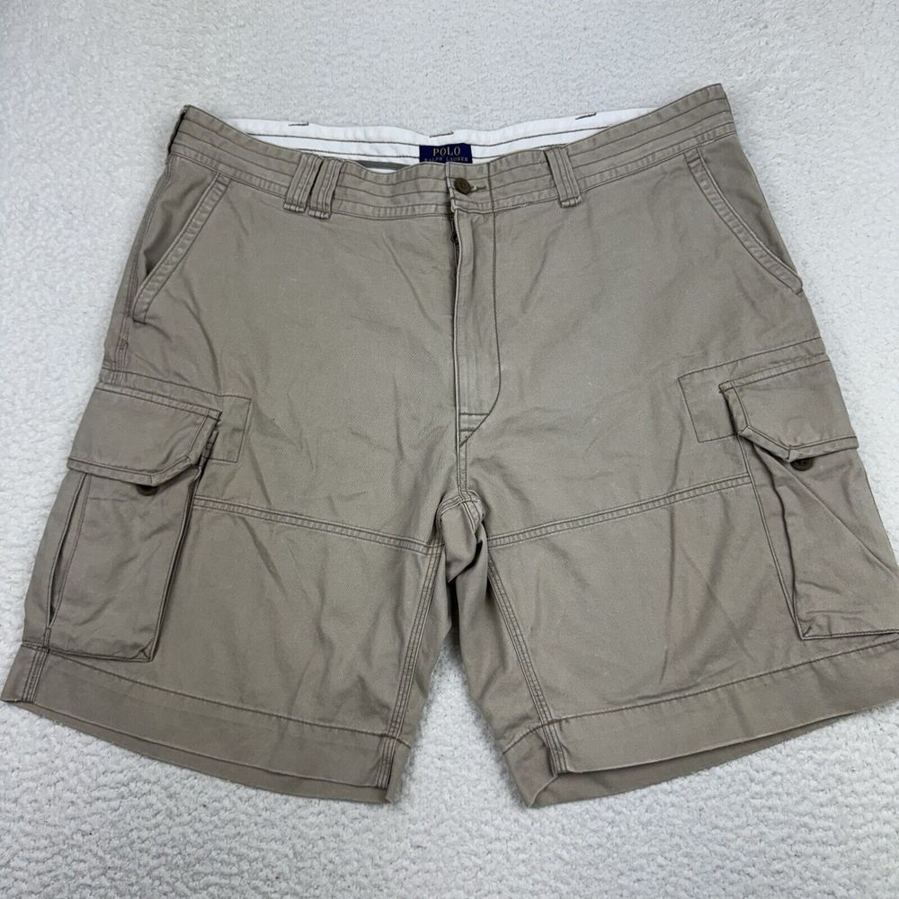 Polo Ralph Lauren Shorts Mens 42‎ Beige Khaki Classic Chino Cargo Preppy 10"